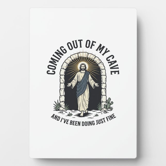 Funny Resurrection Cave Quote Vintage Engraving De Plaque (Front)