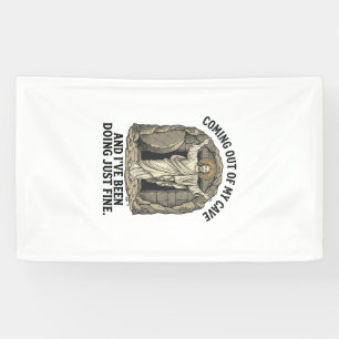 Funny Resurrection Cave Vintage Engraving Shirt De Banner