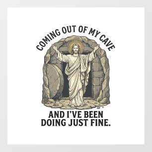 Funny Resurrection Cave Vintage Engraving Shirt De Window Cling