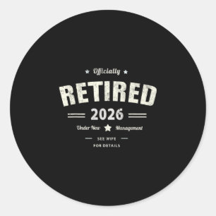 Funny Retired 2026 Beaching Trip Mom Holiday Dad V Classic Round Sticker