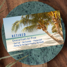 Funny Retired, Beach & Palms, Profession Gag