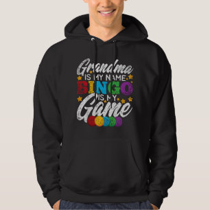 Funny Retired Bingo Player Grandma Bingo Winner Gi Hoodie