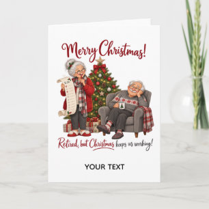 Funny Retired Couple Christmas Personalised Card