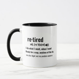 Funny Retired Definition Personalised Ceramic Mug