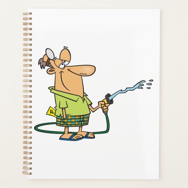 Funny Retired Doctor Gardening Garden Hose Planner (Front)