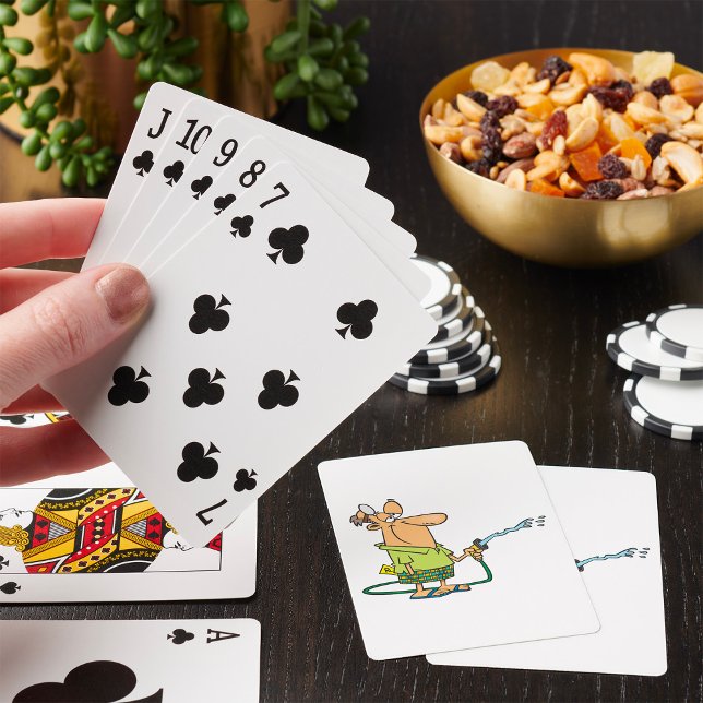 Funny Retired Doctor Gardening Garden Hose Playing Cards (Creator Uploaded)