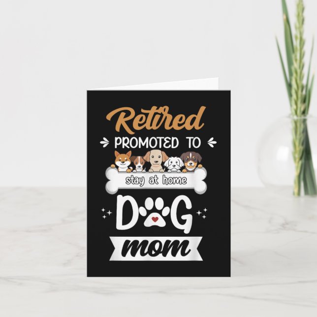 Funny Retired Dog Mum Gift Cute Pet Lover Design  Card (Front)