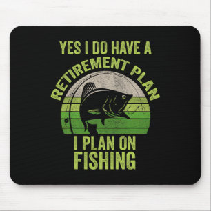 Funny Retired Fishing Shirt For Men Mouse Mat