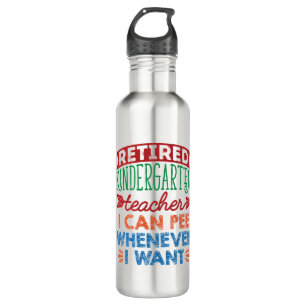Funny Retired Kindergarten Teacher 710 Ml Water Bottle