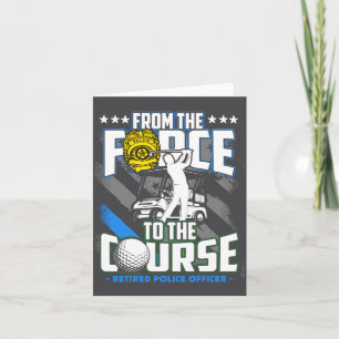 Funny Retired Lice Officer Golf Retirement Gift Card