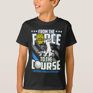 Funny Retired Lice Officer Golf Retirement Gift T-Shirt