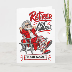 Funny Retired Man Personalised Retirement Gift Card