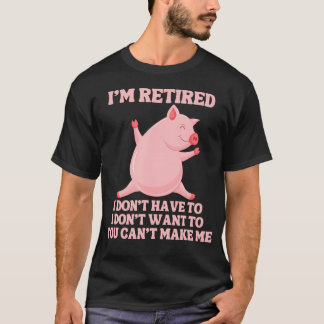 Funny Retired Pig Farmer Dancing Pig T-Shirt