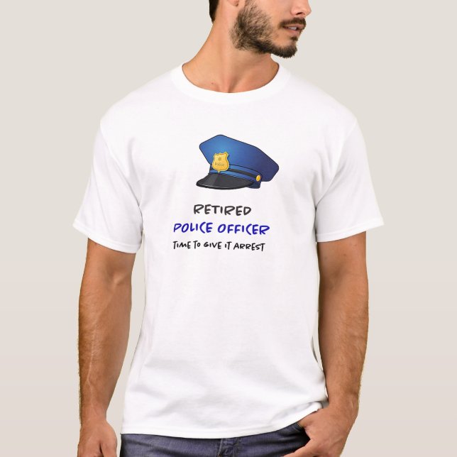 Funny Retired Police T-Shirt (Front)