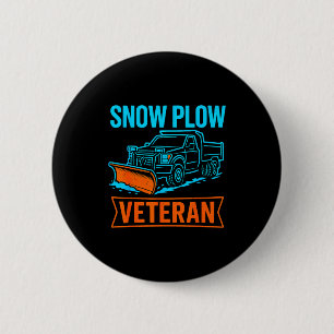 Funny Retired Snow Plow Veteran Winter Clearing Hu 6 Cm Round Badge