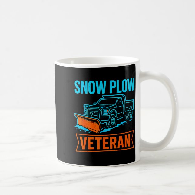Funny Retired Snow Plow Veteran Winter Clearing Hu Coffee Mug (Right)