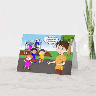Funny Retired Teacher Card, Playground Card