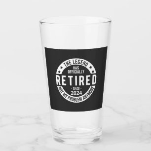 funny retirement 2024 glass