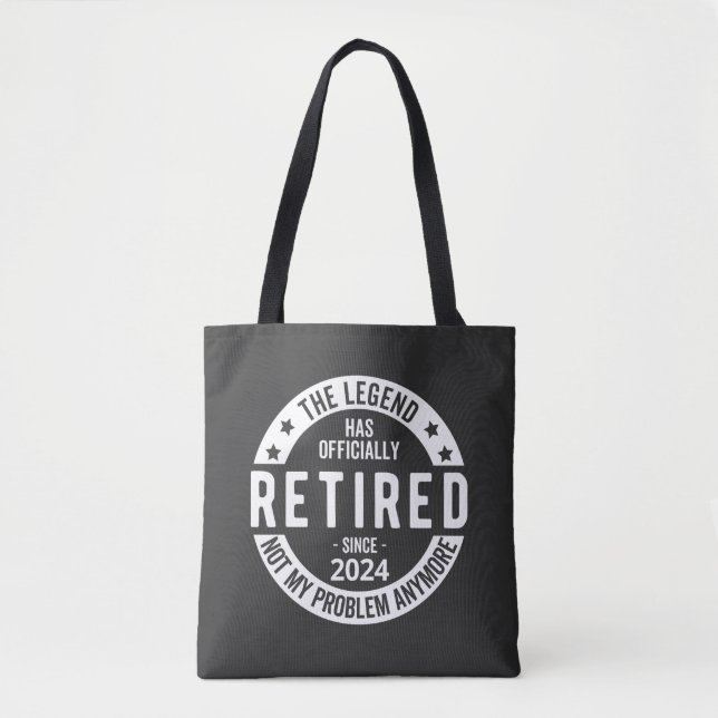 funny retirement 2024 tote bag (Front)