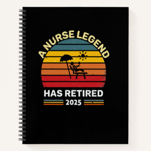 Funny retirement 2025 for A Nurse for men & women Notebook
