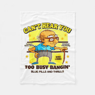 Funny Retirement Bold Inappropriate Funny Gag Gift Fleece Blanket