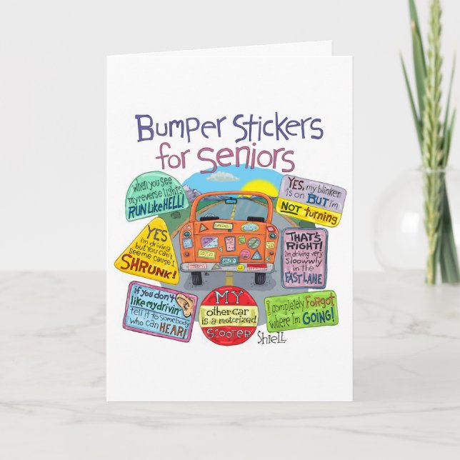 Funny Retirement Card - Bumper Stickers (Front)