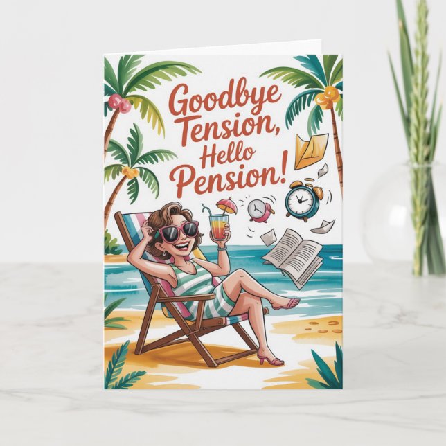 Funny Retirement Card for Woman (Front)