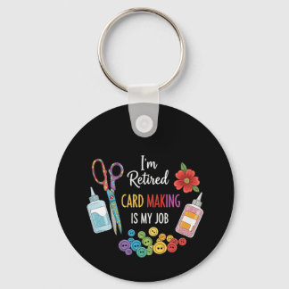Funny Retirement Crafter Gift Key Ring