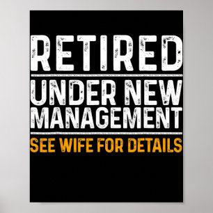 Funny Retirement Design Men Dad Retiring Party Poster