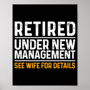 Funny Retirement Design Men Dad Retiring Party  Poster