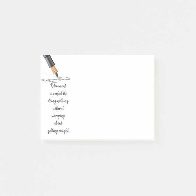 Funny Retirement Doing Nothing Not getting caught Post-it Notes (Front)