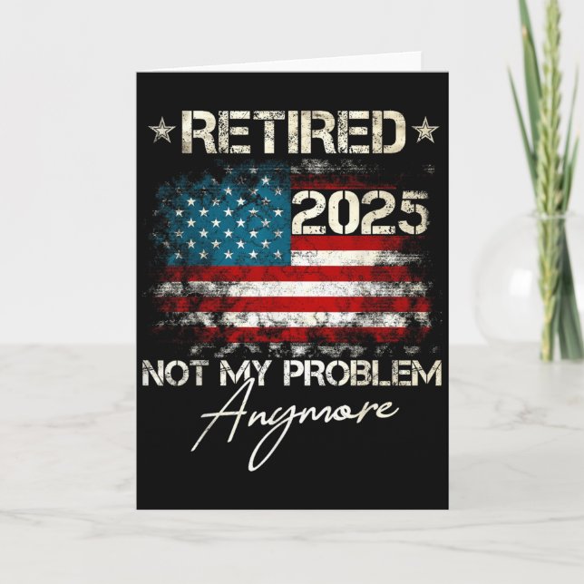 Funny Retirement For Dad Men Women. Uni Retired 20 Card (Front)