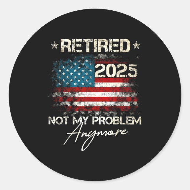 Funny Retirement For Dad Men Women. Uni Retired 20 Classic Round Sticker (Front)