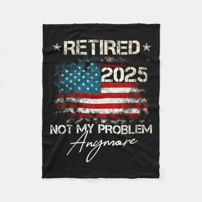 Funny Retirement For Dad Men Women. Uni Retired 20 Fleece Blanket (Front)