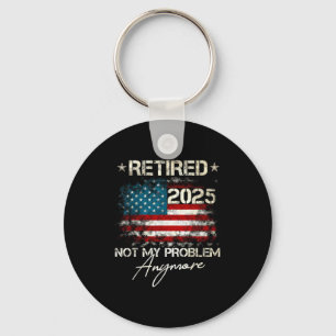 Funny Retirement For Dad Men Women. Uni Retired 20 Key Ring