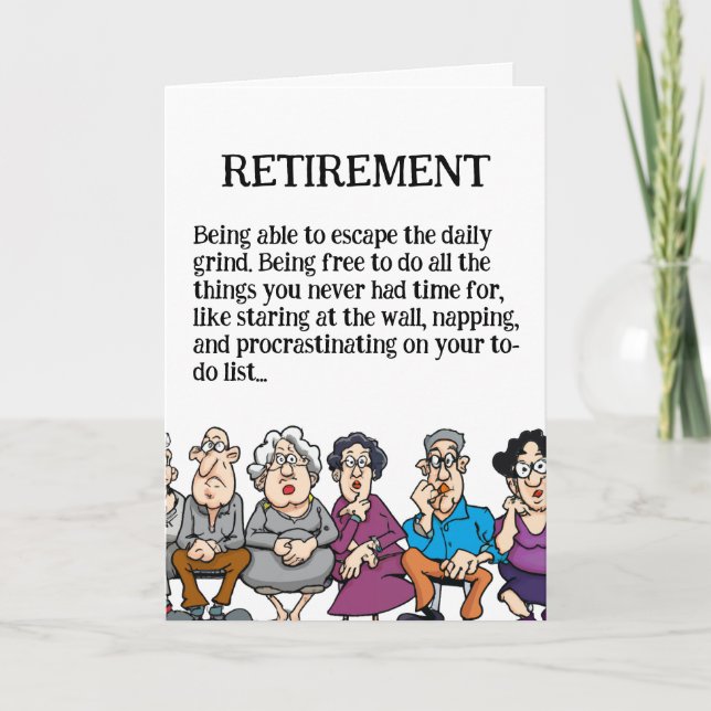 Funny Retirement for Seniors Card (Front)