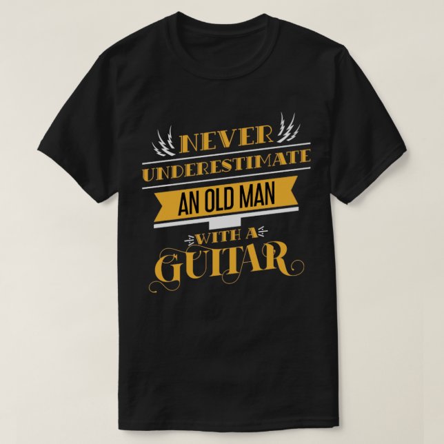 Funny Retirement Gift Guitarist Guitar T-Shirt (Design Front)