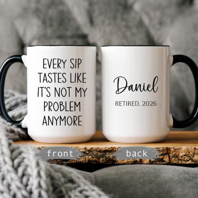 Funny Retirement Gift Personalised Name Retired  Mug (Creator Uploaded)