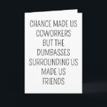 Funny Retirement Going Away Coworker Birthday Gift Card<br><div class="desc">Funny Retirement Going Away Christmas Coworker Card</div>