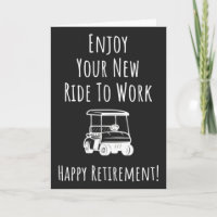 Funny Retirement Golf Cards For Retired Golfer