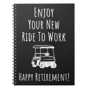 Funny Retirement Golf Gifts For Retired Retiree Notebook
