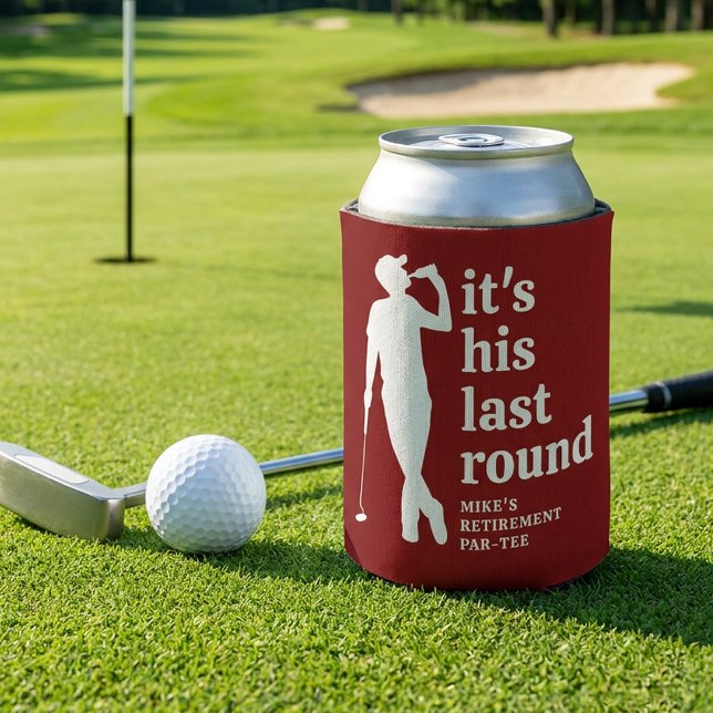 Funny Retirement Golf Red Can Cooler (Creator Uploaded)