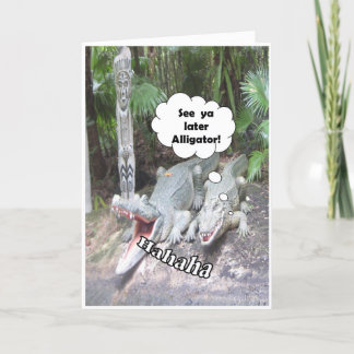 Funny RETIREMENT greeting card alligators