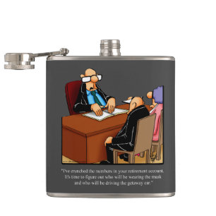 Funny Retirement Humour Flask Gift