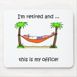 Funny retirement humour mouse mat