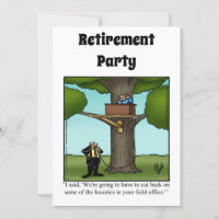 Funny Retirement Humour Party Invitations