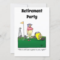 Funny Retirement Humour Party Invitations