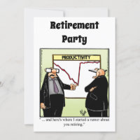 Funny Retirement Humour Party Invitations