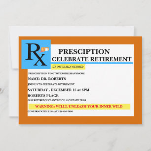 Funny Retirement Invitation   Any Celebration