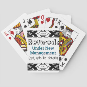 Funny Retirement Joke No More Work Celebration Playing Cards
